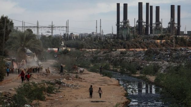 General view of Gaza's sole power plant (18 August 2020)