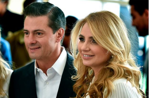 Enrique Peña nieto y su esposa, Angélica Rivera.