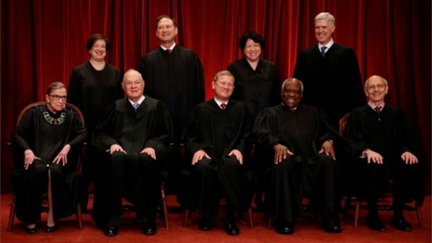 Los miembros de la Corte Suprema de EE.UU.