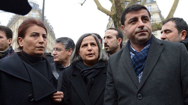 Aysel Tuğluk, Gültan Kışanak ve Selahattin Demirtaş, 2013'te
