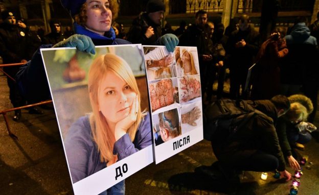 Activists mourn Handzyuk in Kiev, 4 Feb 19