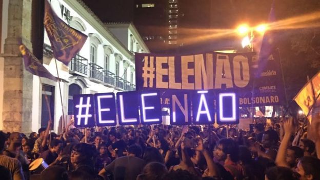 Manifestação contra Bolsonaro no Rio