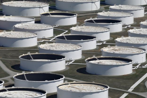 Oil storage tanks
