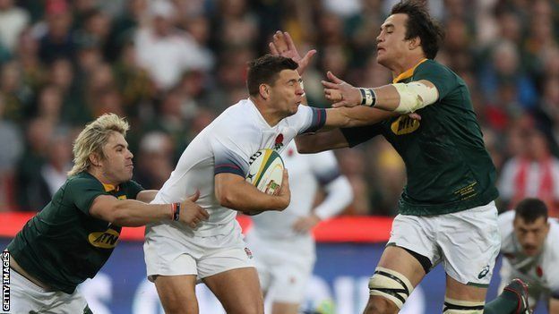 Ben Youngs in action for England against South Africa