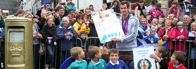 Andy Murray fans in Dunblane