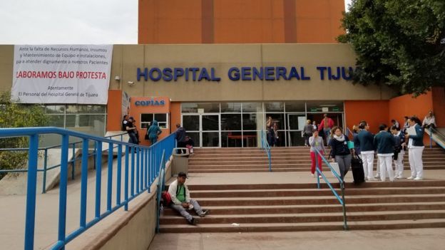 La entrada del Hospital General de Tijuana