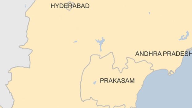 map of Prakasam district in Andhra Pradesh