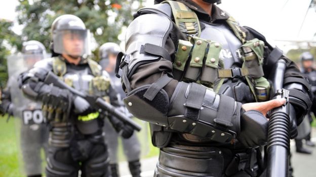 Miembros del Escuadrón Móvil Antidisturbios (ESMAD) de la policía, imagen de archivo (Foto: Raúl Arboleda/ AFP)