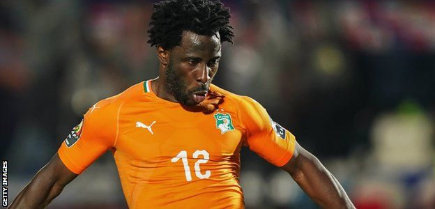 Wilfried Bony in action for Ivory Coast