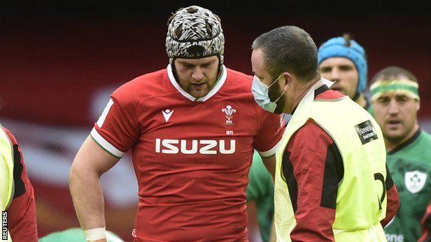 Wales flanker Dan Lydiate was forced off after just 13 minutes against Ireland