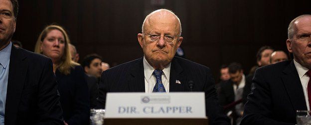 Director of National Intelligence James Clapper waits for the Senate (Select) Intelligence Committee hearing to begin in Washington, DC.