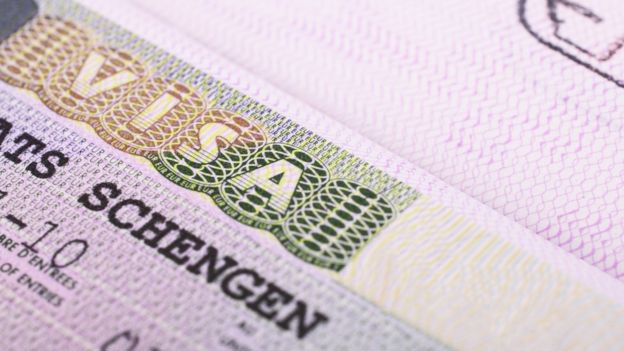 Close em visto no passaporte