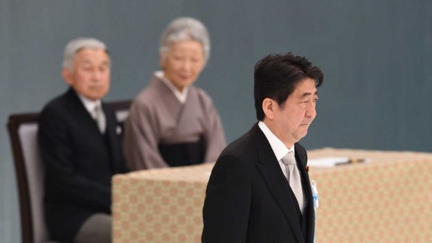O primeiro-ministro japonês Shinzo Abe