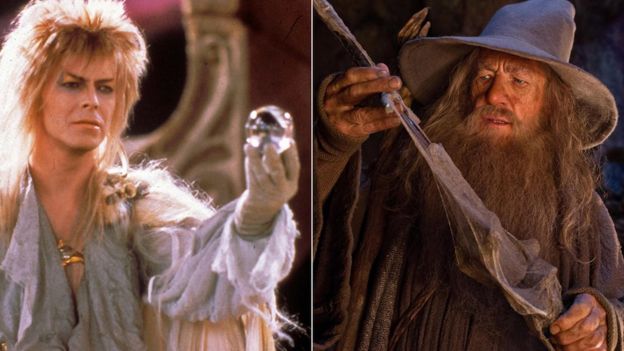 David Bowie en Lanyrinth e Ian McKellen en Lord Of The Rings