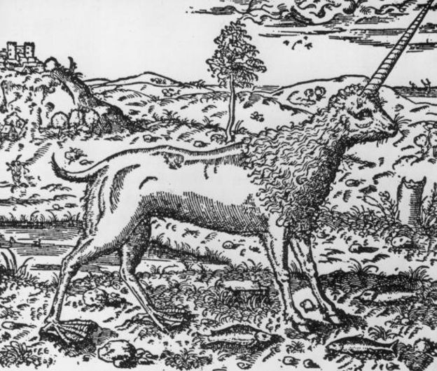 Representación de un unicornio del siglo XVI.