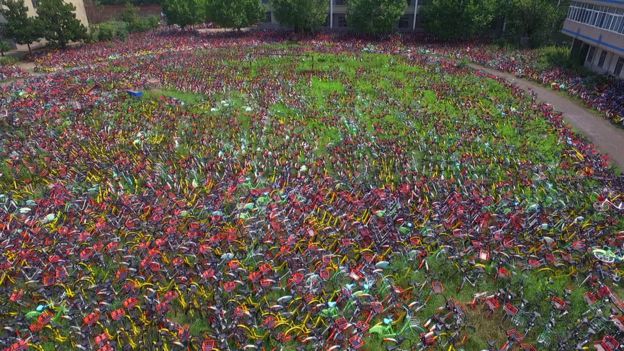 Bicicletas confiscadas en Hefei