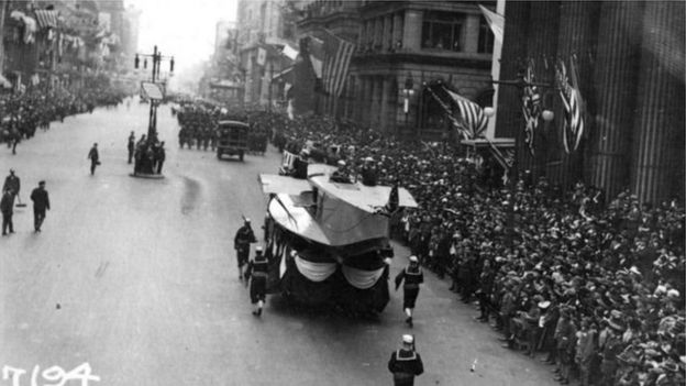 Desfile na Filadélfia em 28 de setembro de 1918
