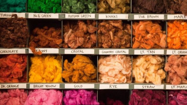 Los distintos colores usados para los tejidos Foto: Harris Tweed Autority