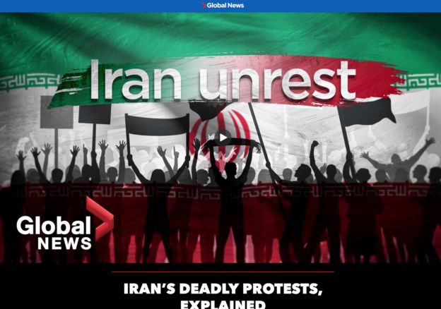 گلوبال نیوز کانادا هم در ویدیویی کوتاه تلاش کرده برای مخاطبان خود چگونگی شکل‌گیری اعتراضات اخیر در ایران را تشریح کند
