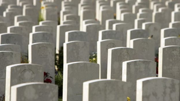 Cemitério de guerra na França
