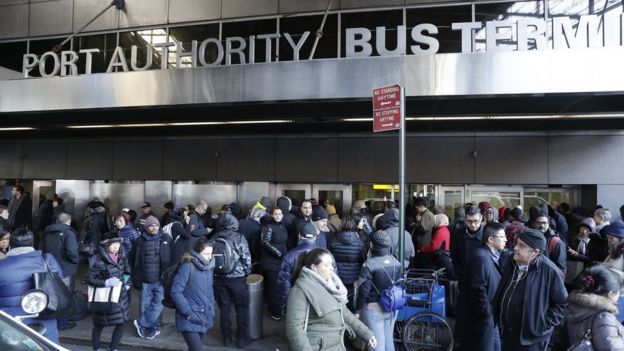 Estación de la Autoridad Portuaria en Manhattan.