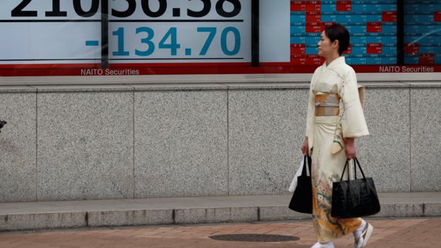 Woman wearing kimono