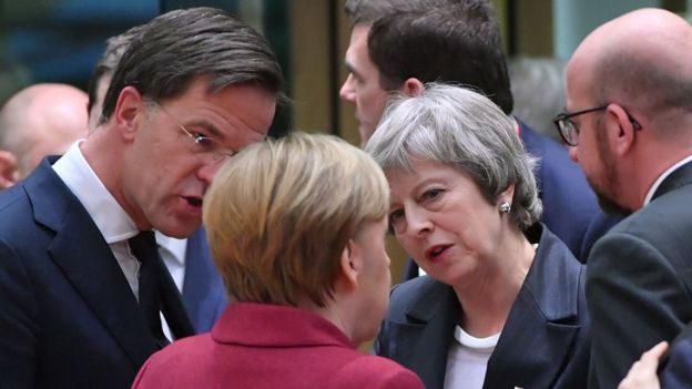Theresa May, Angela Merkel ve Mark Rutte