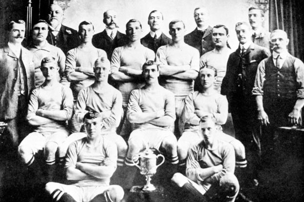 Manchester City with the FA Cup in 1904