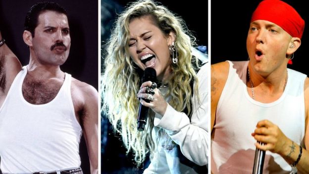 Queen, Miley Cyrus y Eminem
