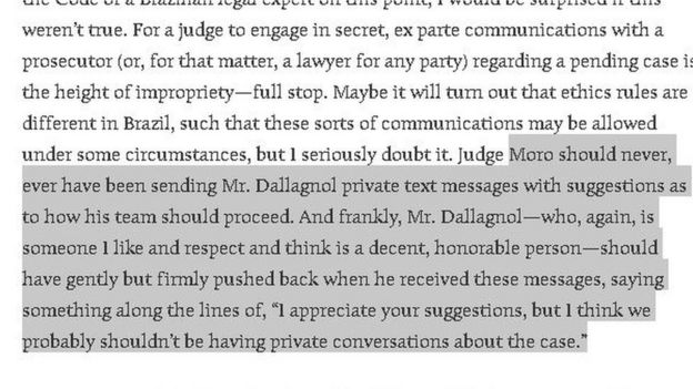 trecho do blog de Matthew C Stephenson