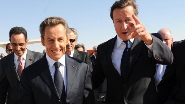 Nicolas Sarkozy na David Cameron