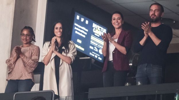 Meghan Markle with her mother, stylist and Markus Anderson