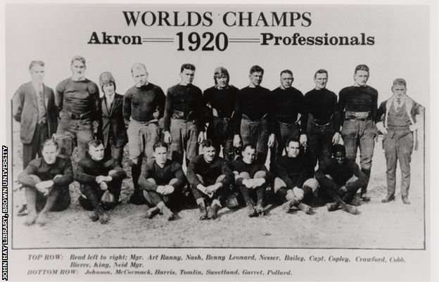 The 1920 Akron Pros team photo