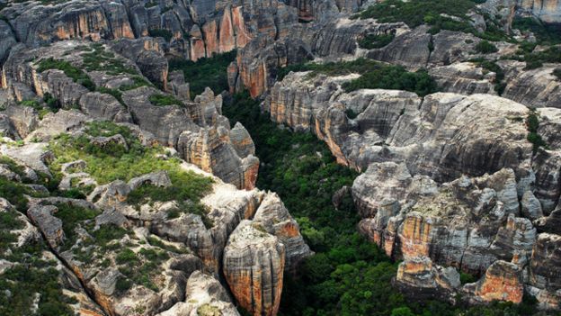 Parque Nacional da Serra da Capivara visto de cima