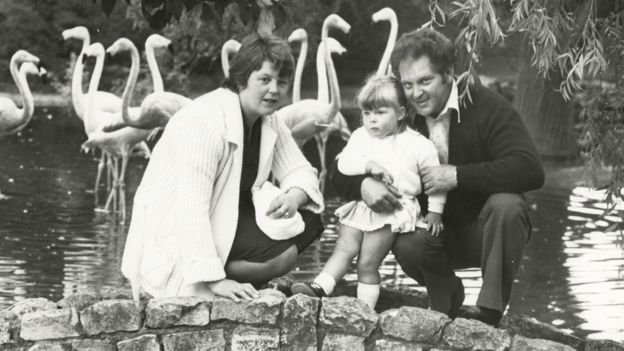 John e Lesley Brown com sua filha Louise