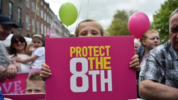 Child with Protect the 8th campaign