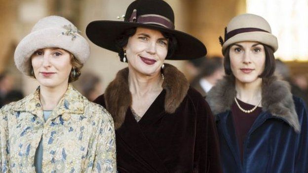 Downton Abbey stars Laura Carmichael, Elizabeth McGovern and Michelle Dockery