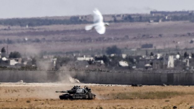 Suriye sınırında Türk tankı