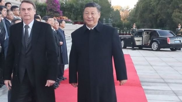Bolsonaro e Xi Jinping