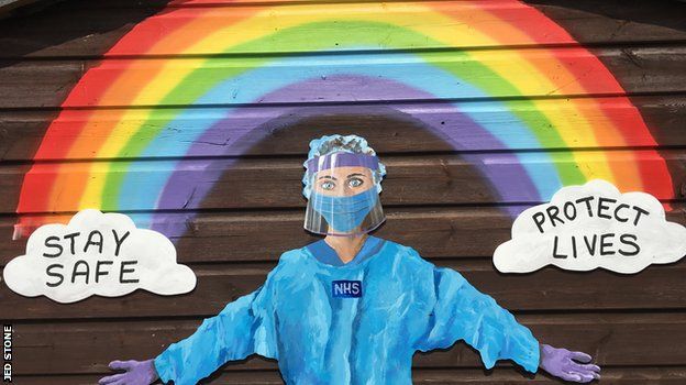 Jed Stone's NHS mural in Newquay