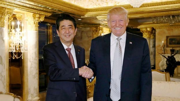 Reunión de Trump y Abe