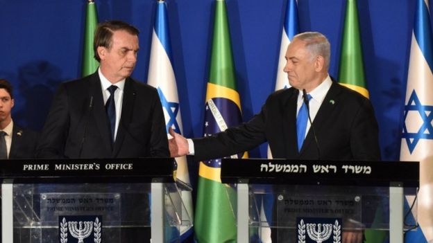 Jair Bolsonaro e Benjamin Netanyahu