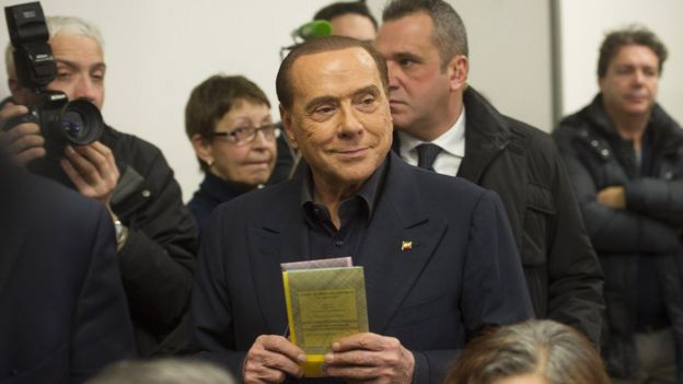 Silvio Berlusconi em 04/03/2018