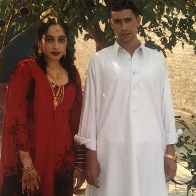 Ruba e Saqib no dia do casamento