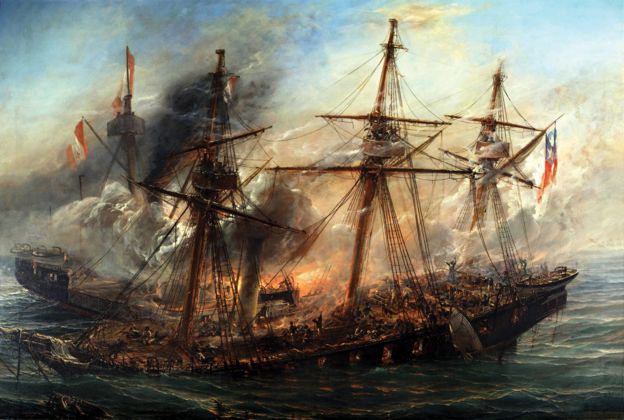 Pintura de combate naval