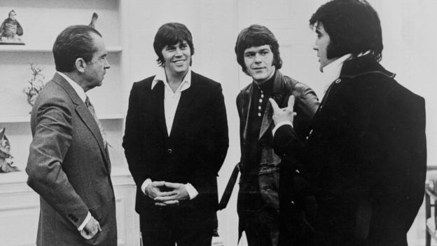 President Nixon, Sony West, Jerry Schilling, Elis Presley