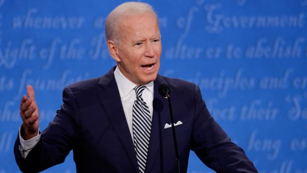 Joe Biden had to deal with Trump interrupting him all through the debate