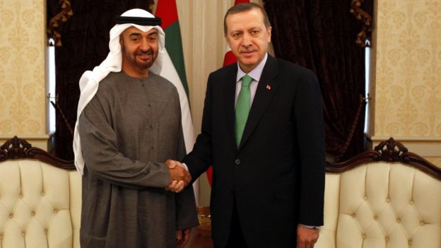 BAE Veliaht Prensi Muhammed bin Zayed Al Nahyan ve dönemin Başbakanı Recep Tayyip Erdoğan 2012'de Ankara'da.