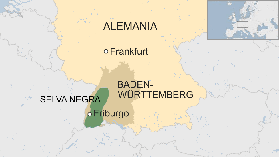 Mapa de Friburgo, Alemania