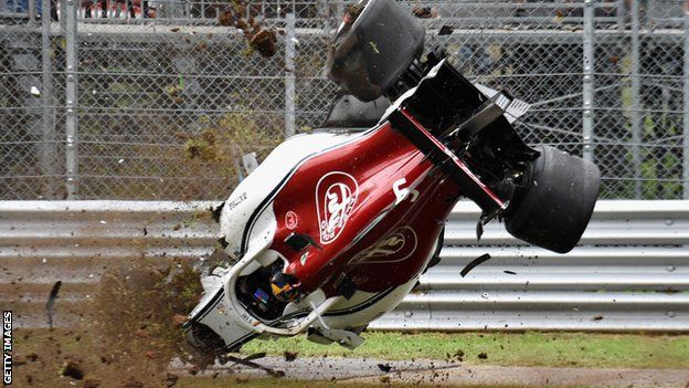 Marcus Ericsson's Sauber has huge crash in Italian GP second practice